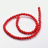 Synthetical Howlite Beads Strands X-G609-6mm-3