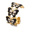 304 Stainless Steel Enamel Cuff Bangles for Women LS-BJEW-P347-01G-C-4