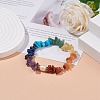 Mixed Gemstone Chips Beaded Stretch Bracelet with Natural Pearl BJEW-JB08166-02-2