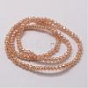 Electroplate Glass Bead Strands GLAA-K016-2x3mm-09PL-2