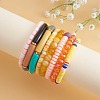 8Pcs 6 Style Synthetic Imperial Jasper & GLass Beaded Stretch Bracelets Set BJEW-SW00086-02-4