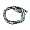 Electroplated Frosted Non-magnetic Synthetic Hematite Beads Strands G-G089-B01-15-2