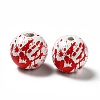 Halloween Theme Printed Natural Wooden Beads WOOD-L020-C01-2