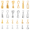 120Pcs 10 Styles Brass Ice Pick Pinch Bails KK-ME0003-10-1