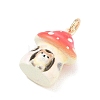 Animal Theme Brass Enamel Pendants KK-CBAE20A-02C-G-2
