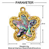 304 Stainless Steel Paua Shell Pendants STAS-OY002-24G-2