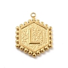 201 Stainless Steel Pendants STAS-R227-01L-G-1