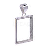 1Pc 925 Sterling Silver Pendant Cabochon Settings STER-BC0002-77A-1