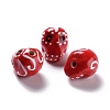 Handmade Porcelain Beads LAMP-F020-38E-5