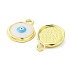 Rack Plating Brass Enamel Pendants KK-A205-07G-3