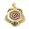 Brass Micro Pave Colorful Cubic Zirconia Pendants KK-Z042-20G-02-1