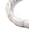 Natural Howlite Bead Stretch Bracelets for Women Men BJEW-C097-02A-06-2