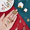 12 Pairs 12 Style Christmas Theme Alloy Dangle Earrings EJEW-SC0001-33-3