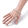 Heart & Polymer Clay Heishi Beads Stretch Bracelets Set BJEW-TA00044-15