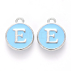 Platinum Plated Alloy Enamel Charms X-ENAM-S118-04E-P-1