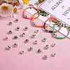 32Pcs 4 Colors Alloy Enamel European Beads MPDL-SZ0001-08-5