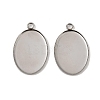 304 Stainless Steel Pendant Cabochon Settings X-STAS-NH0002-01A-P-1