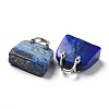 Natural Lapis Lazuli Brass Pendants KK-E274-01P-020-3