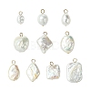 10Pcs 10 Styles Natural Baroque Keshi Pearl Pendants KK-CJ0003-62-1