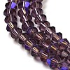 Transparent Electroplate Glass Beads Strands EGLA-A039-T2mm-L04-3