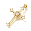 Brass Micro Pave Clear Cubic Zirconia Pendants CU-CBA9883-05H-G-2