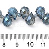 Electroplate Glass Beads Strands EGLA-D030-17L-5