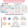 4 Sheet 4 Styles Waterproof Vinyl Wall Stickers DIY-WH0308-214-2