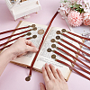 12Pcs Cowhide Leather Bookmarks AJEW-HY00012-3