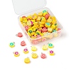 125Pcs 5 Style Handmade Polymer Clay Charms CLAY-LS0001-02-2