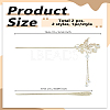 2Pcs 2 Styles Alloy Hair Sticks OHAR-LP0004-04-2