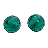 Peacock Green Faceted Round Glass Loose Beads X-GS017-64-1