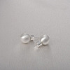 Round Ball Drawbench Brass Ear False Plugs for Women EJEW-G391-24D-S-1