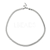 304 Stainless Steel Cuban Link Chain Necklace NJEW-K249-01A-P-1
