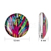 Mosaic Printed Glass Half Round/Dome Cabochons X-GGLA-N004-12mm-G-3