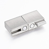 Tarnish Resistant 304 Stainless Steel Magnetic Clasps with Glue-in Ends STAS-F130-75P-2