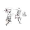 Fashionable Wedding Rhinestone Necklace and Stud Earring Jewelry Sets SJEW-R046-10-5