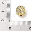 Rack Plating Brass Micro Pave Cubic Zirconia Beads KK-L224-030G-3