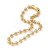 Vacuum Plating 304 Stainless Steel Ball Chain Necklace & Bracelet Set STAS-D181-01G-02A-2