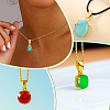 3Pcs 3 Styles Brass Pendant Cabochon Settings KK-PH0014-70-5