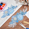 3D Flower Pattern Polyester Embroidered Lace Appliques DIY-WH0530-91-5