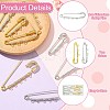 8Pcs 8 Styles Iron Rhinestone Safety Pins FIND-CJ0004-92-3