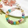 Glass Imitation Pearl Beaded Bracelets for Women BJEW-JB10033-01-2