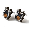 Wood Stud Earrings EJEW-Z054-02O-1