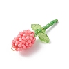 Glass Seed Beaded Rose Pendants PALLOY-MZ00959-04-4