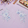 2Pcs Computerized Embroidery Cloth Iron on/Sew on Patches PATC-HY0001-93B-3
