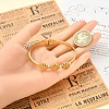 1Pc Adjustable Flower Vacuum Plating 304 Stainless Steel Bangles for Women BJEW-YW0001-16-5