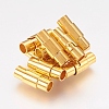 Brass Locking Tube Magnetic Clasps LS-MC078-G-1