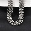 316L Surgical Stainless Steel Link Chain Choker Necklaces SA-CBAB122-03P-1