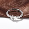 S925 Sterling Silver Adjustable Letter Rings for Women RJEW-M068-01P-M-4