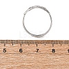 304 Stainless Steel Adjustable Open Cuff Statement Rings RJEW-C083-19P-03-5